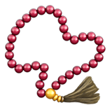 How Prayer Beads emoji looks on Apple.