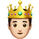 How Prince: Light Skin Tone emoji looks on Apple.