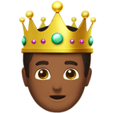 A quoi ressemblent les emoji Prince : peau mate sur Apple.