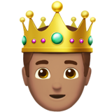 How Prince: Medium Skin Tone emoji looks on Apple.