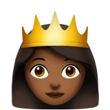 How Princess: Medium-Dark Skin Tone emoji looks on Apple.