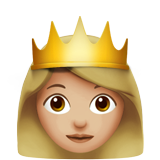 How Princess: Medium-Light Skin Tone emoji looks on Apple.