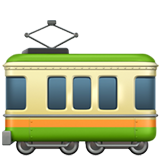 How Railway Car emoji looks on Apple.