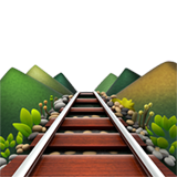 How Railway Track emoji looks on Apple.