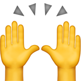 How Raising Hands emoji looks on Apple.