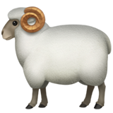 How Ram emoji looks on Apple.