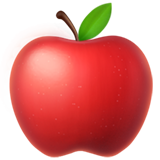 How Red Apple emoji looks on Apple.