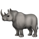 How Rhinoceros emoji looks on Apple.