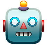 Robot emojisi Apple üzerinde nasıl görünüyor.