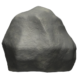 How Rock emoji looks on Apple.