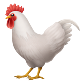 How Rooster emoji looks on Apple.