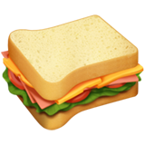 Come Sandwich emoji appare su Apple.