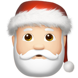 How Santa Claus: Light Skin Tone emoji looks on Apple.