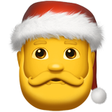 How Santa Claus emoji looks on Apple.