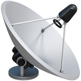 Hvordan Satellittantenne emoji ser ut på Apple.