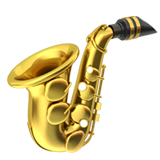 How Saxophone emoji looks on Apple.