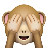 How See-No-Evil Monkey emoji looks on Apple.