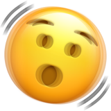 Hur Skakande ansikte emoji ser ut på Apple.