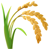 A quoi ressemblent les emoji Plant de riz sur Apple.