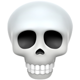 Wie Totenkopf Emoji auf Apple aussieht.