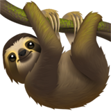 How Sloth emoji looks on Apple.