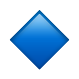 How Small Blue Diamond emoji looks on Apple.