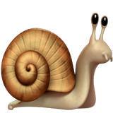 Como o emoji do Caracol é exibido no Apple.