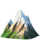 How Snow-Capped Mountain emoji looks on Apple.