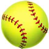 Hvordan Softball emoji ser ut på Apple.