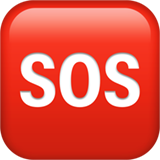 How SOS Button emoji looks on Apple.