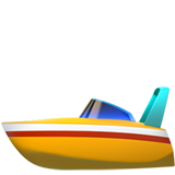 Wie Schnellboot Emoji auf Apple aussieht.