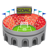 Bagaimana emoji Stadium kelihatan di Apple.