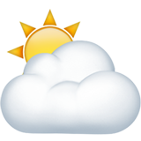 How Sun Behind Cloud emoji looks on Apple.