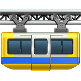 How Suspension Railway emoji looks on Apple.