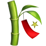 Bagaimana Pohon tanabata emoji terlihat di Apple.