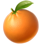 How Tangerine emoji looks on Apple.