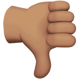 How Thumbs Down: Medium Skin Tone emoji looks on Apple.