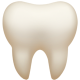 How Tooth emoji looks on Apple.