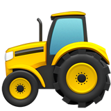 A quoi ressemblent les emoji Tracteur sur Apple.