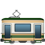 A quoi ressemblent les emoji Wagon de tramway sur Apple.