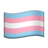 Come Bandiera transgender emoji appare su Apple.