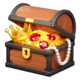 Come Forziere emoji appare su Apple.