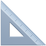 How Triangular Ruler emoji looks on Apple.