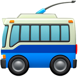 How Trolleybus emoji looks on Apple.