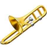 A quoi ressemblent les emoji Trombone à coulisse sur Apple.