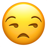 How Unamused Face emoji looks on Apple.