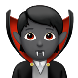 A quoi ressemblent les emoji Vampire : peau mate sur Apple.