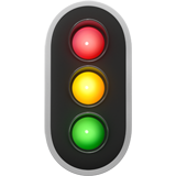 How Vertical Traffic Light emoji looks on Apple.