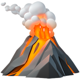 How Volcano emoji looks on Apple.