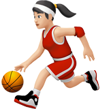 Hoe Basketbalster: lichte huidskleur emoji eruit ziet op Apple.